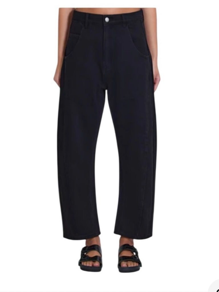 Roucha Blue Corduroy Cropped Barrel Leg Pants Size C — image 6 of 6